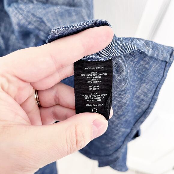 Theory Jalysis Sleeve Less Shirt Dress in Tierra Wash - Picture 6 of 8